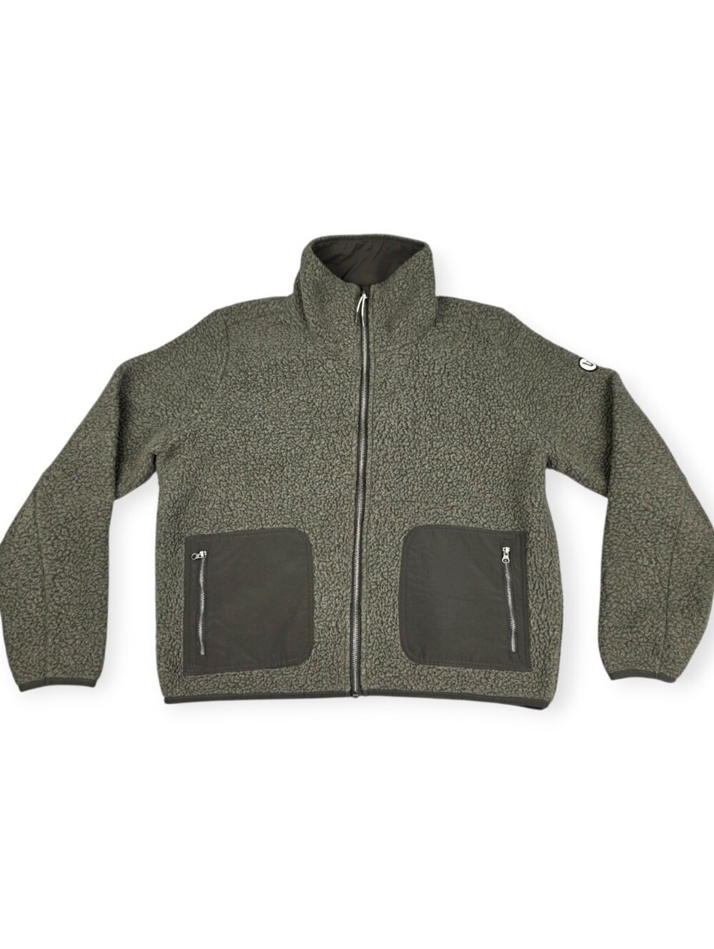 Vuori Alpine Sherpa Fleece Jacket Women’s Medium Green Full Zip Cozy VW516